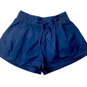 Splendid Collection Women’s Cotton Navy Blue High Rise Tie Waist Shorts Size XL